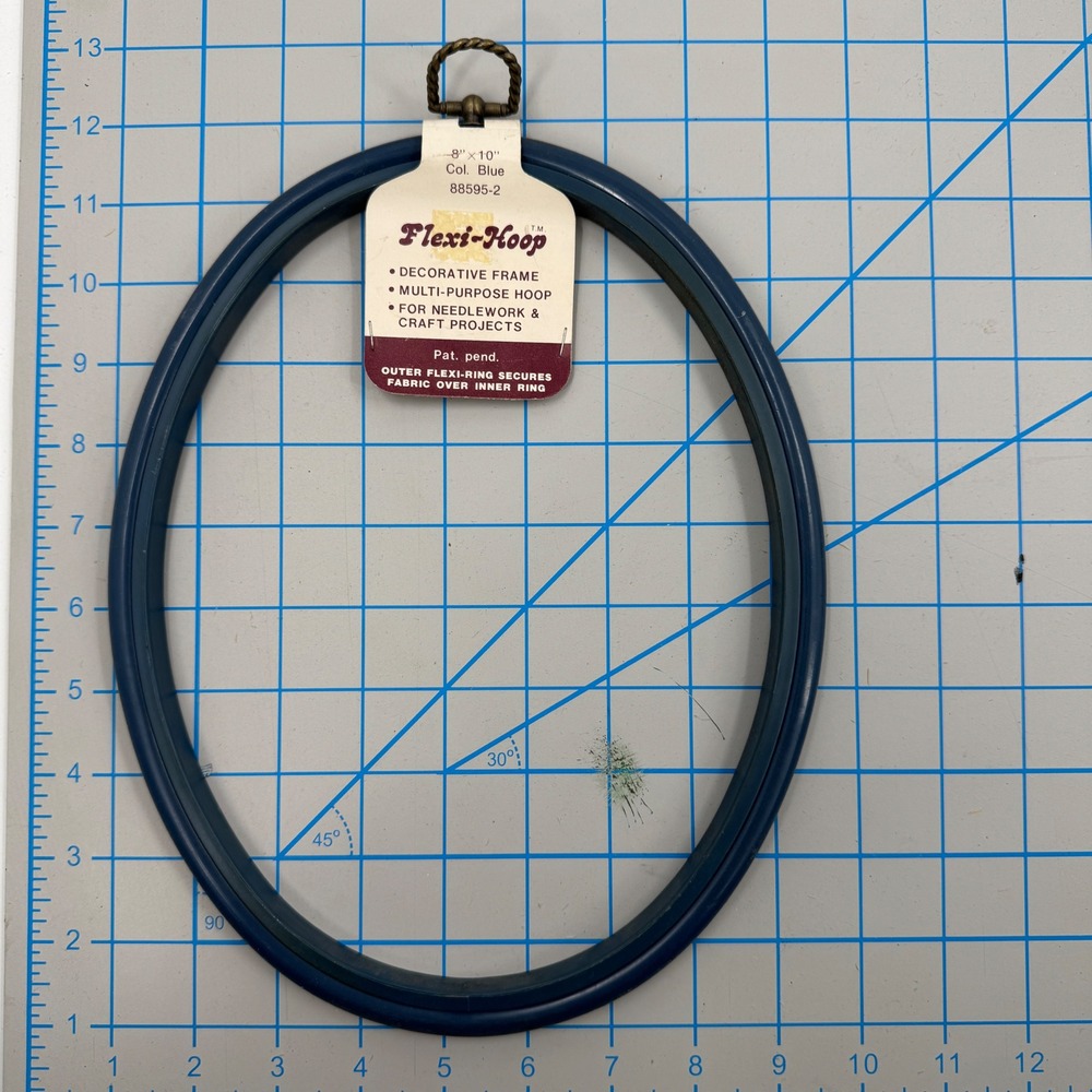 Flexi-Hoop‎ Blue Oval Embroidery Hoops Decorative Frames 8x10 Set of 2 88595-2